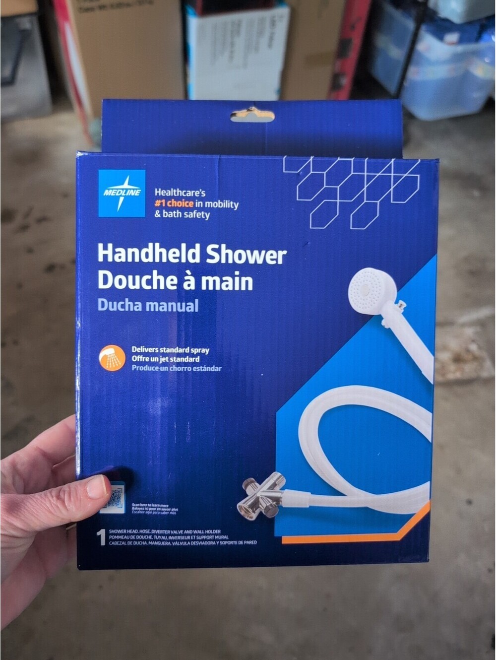 NEW Medline Handheld Shower On/Off Switch Easy Install Mobility Senior Care